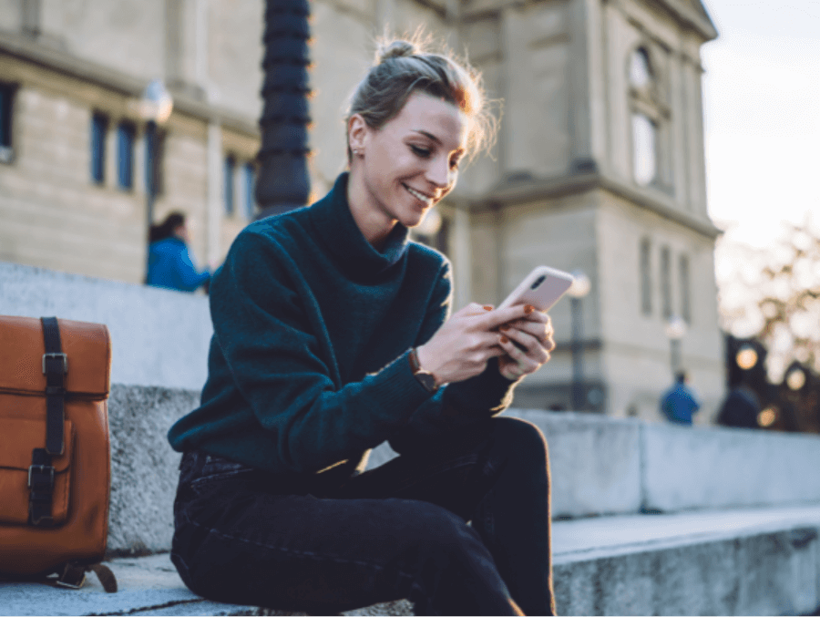 Person using TotalAV&trade; on mobile